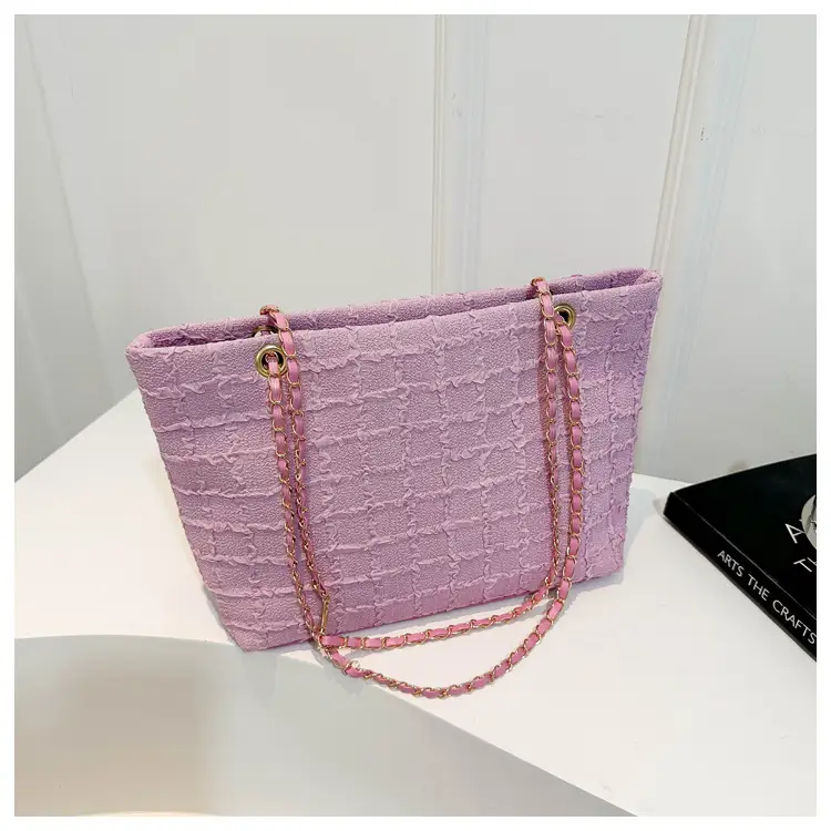 Lace Canvas Shoulder Bag Purple New Spring 2024