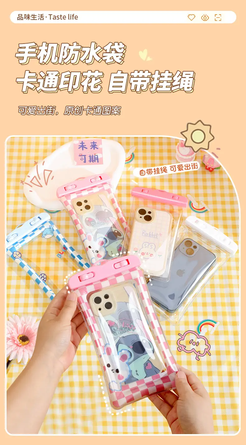 Mobile Phone Waterproof Bag Touch Screen Waterproof Bag Mobile Phone Touch Screen Protective Cover Outdoor Swimming Drifting Special Sealed Bag — feature 17