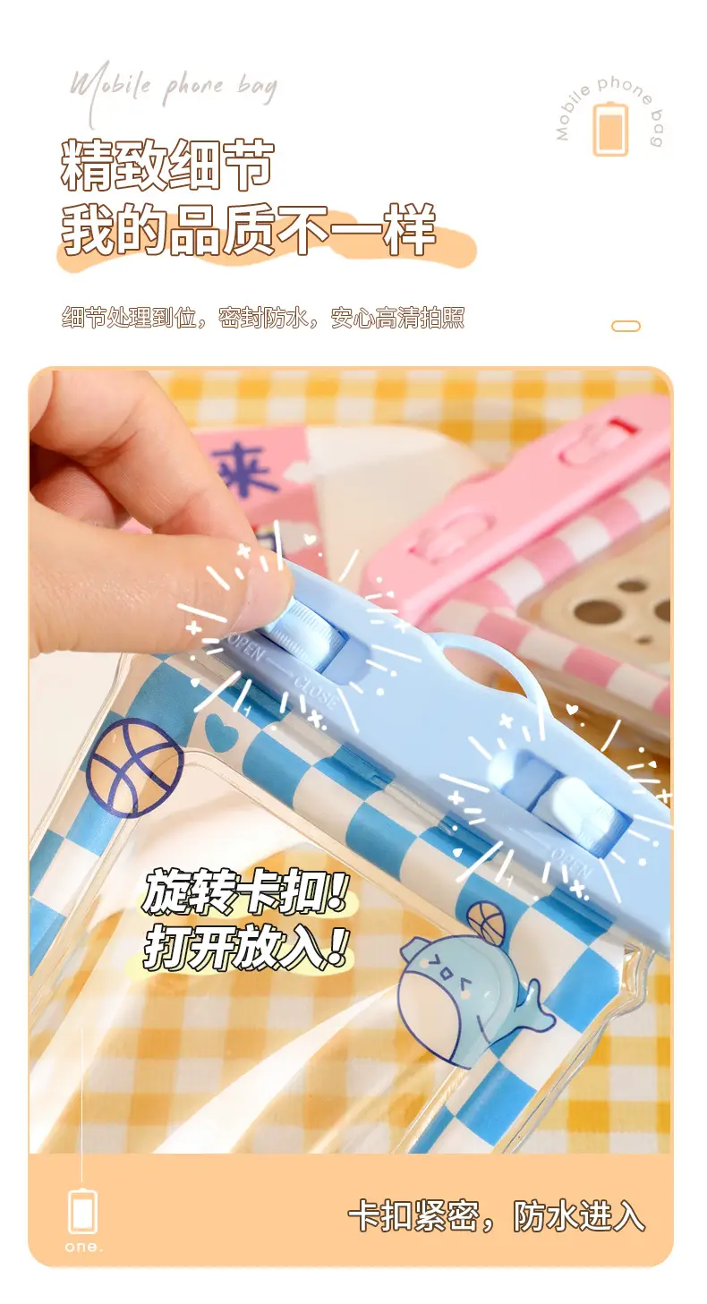 Mobile Phone Waterproof Bag Touch Screen Waterproof Bag Mobile Phone Touch Screen Protective Cover Outdoor Swimming Drifting Special Sealed Bag — feature 22