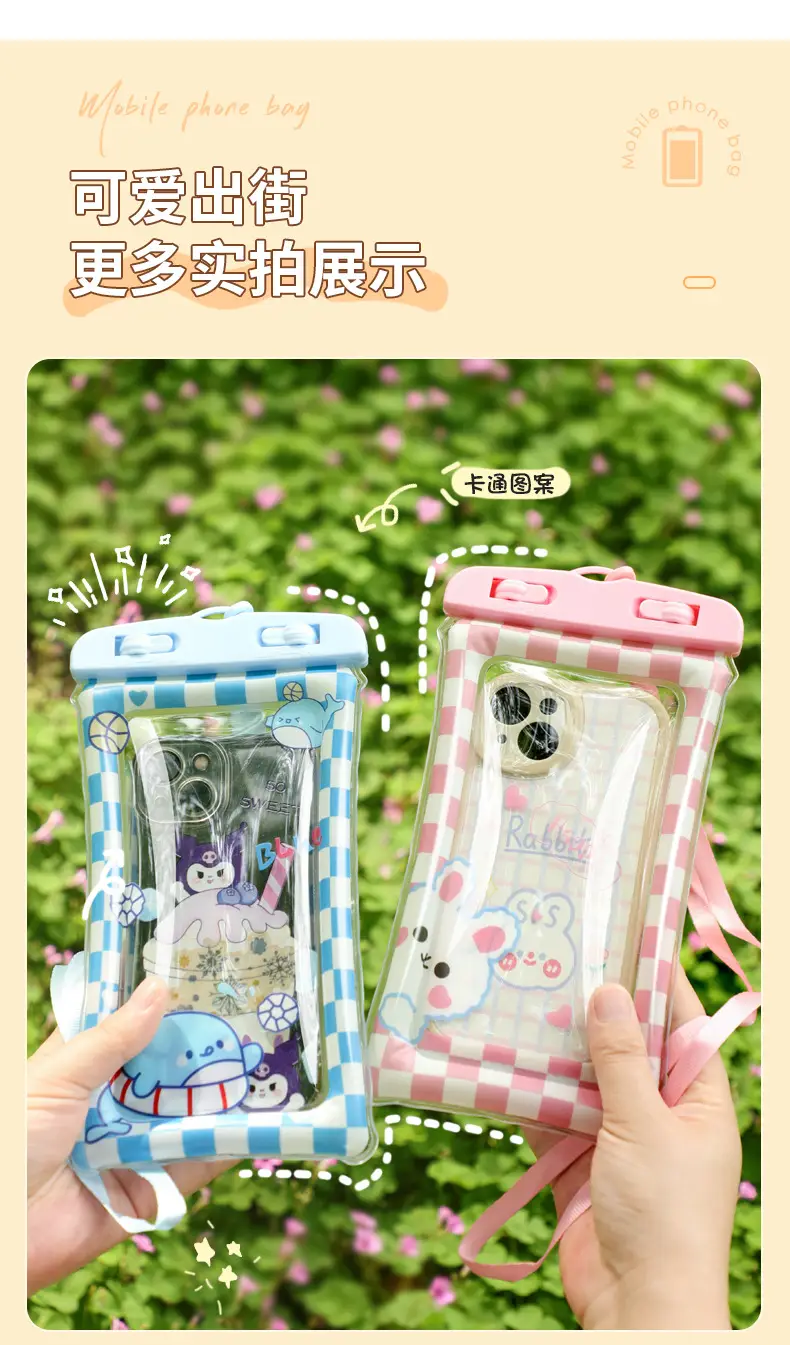 Mobile Phone Waterproof Bag Touch Screen Waterproof Bag Mobile Phone Touch Screen Protective Cover Outdoor Swimming Drifting Special Sealed Bag — feature 28