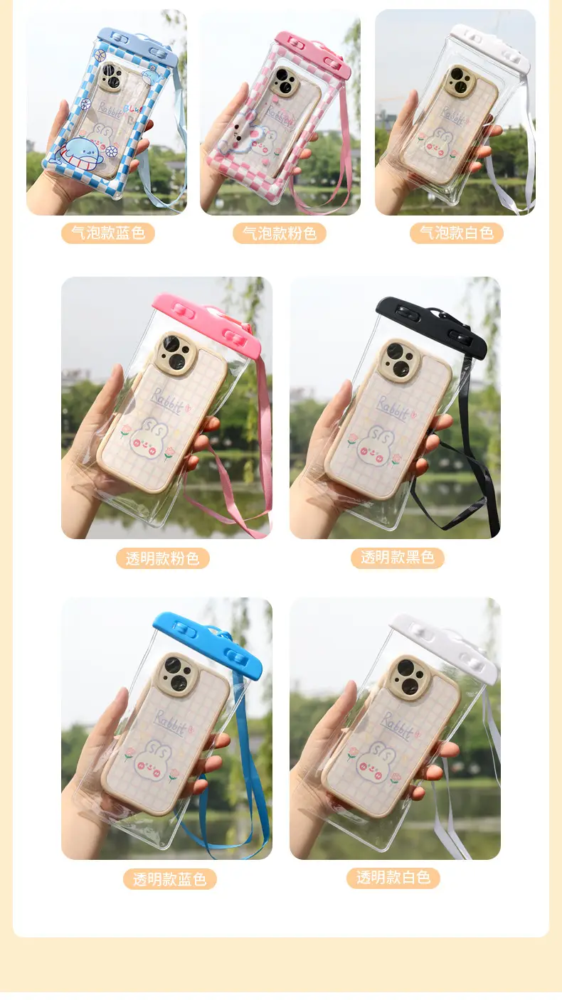 Mobile Phone Waterproof Bag Touch Screen Waterproof Bag Mobile Phone Touch Screen Protective Cover Outdoor Swimming Drifting Special Sealed Bag — feature 34