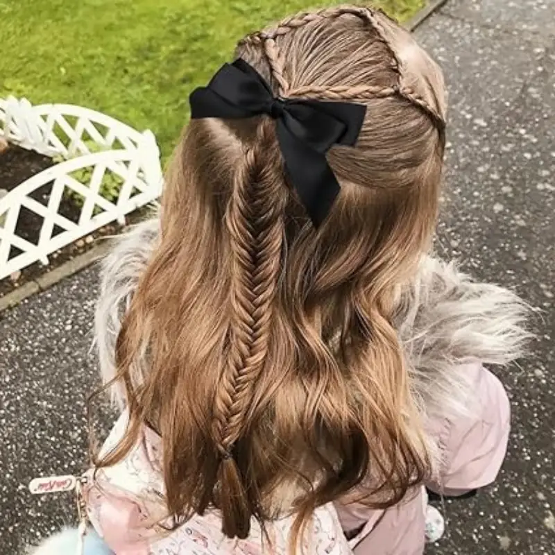 Pink Bow Ribbon Hairpin Cross-border Women's All-match Hair Accessories Sweet Clothing — feature 5