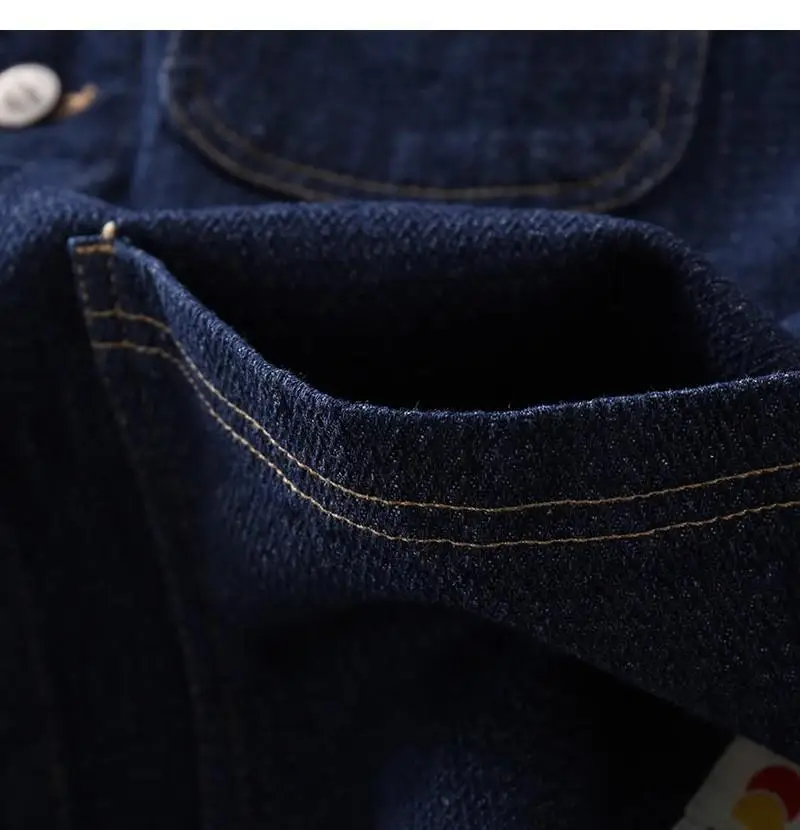 Classic Denim V-Neck Vest for Men Dark Blue — feature 10