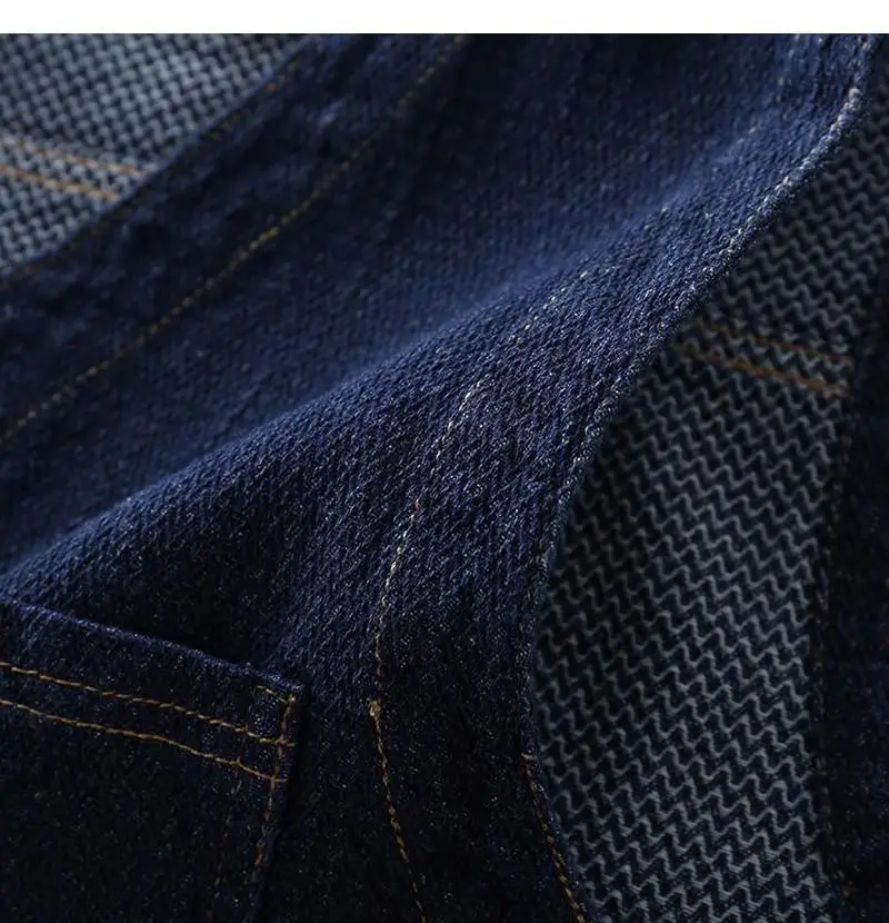 Classic Denim V-Neck Vest for Men Dark Blue — feature 12