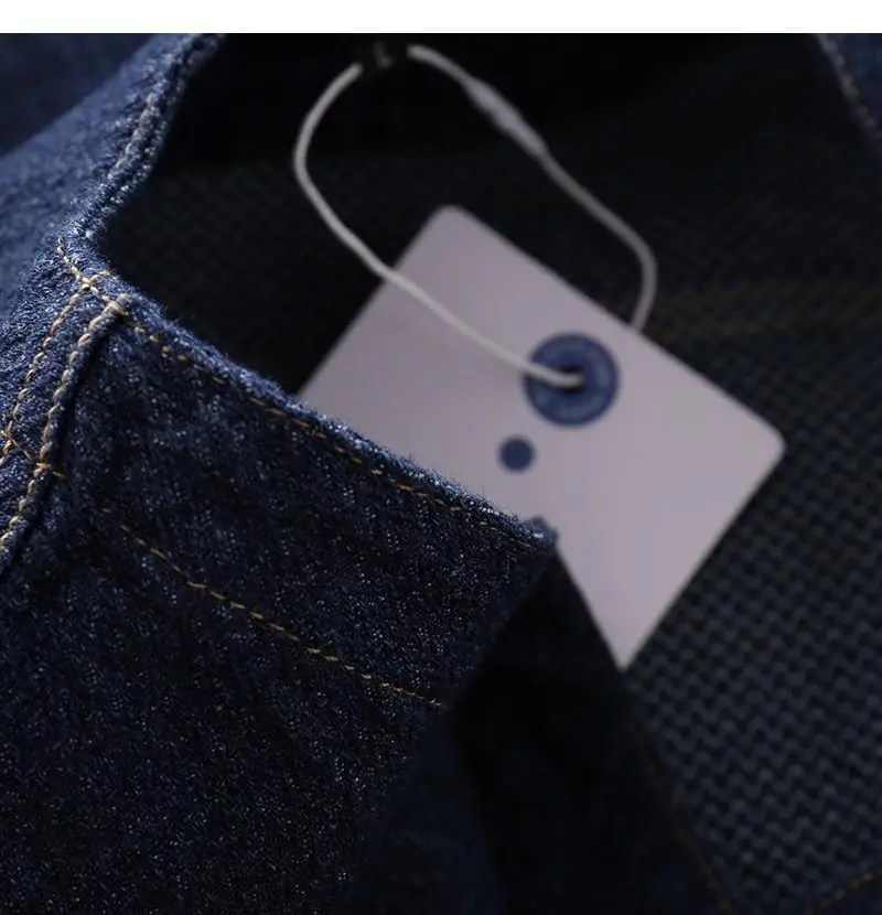 Classic Denim V-Neck Vest for Men Dark Blue — feature 2