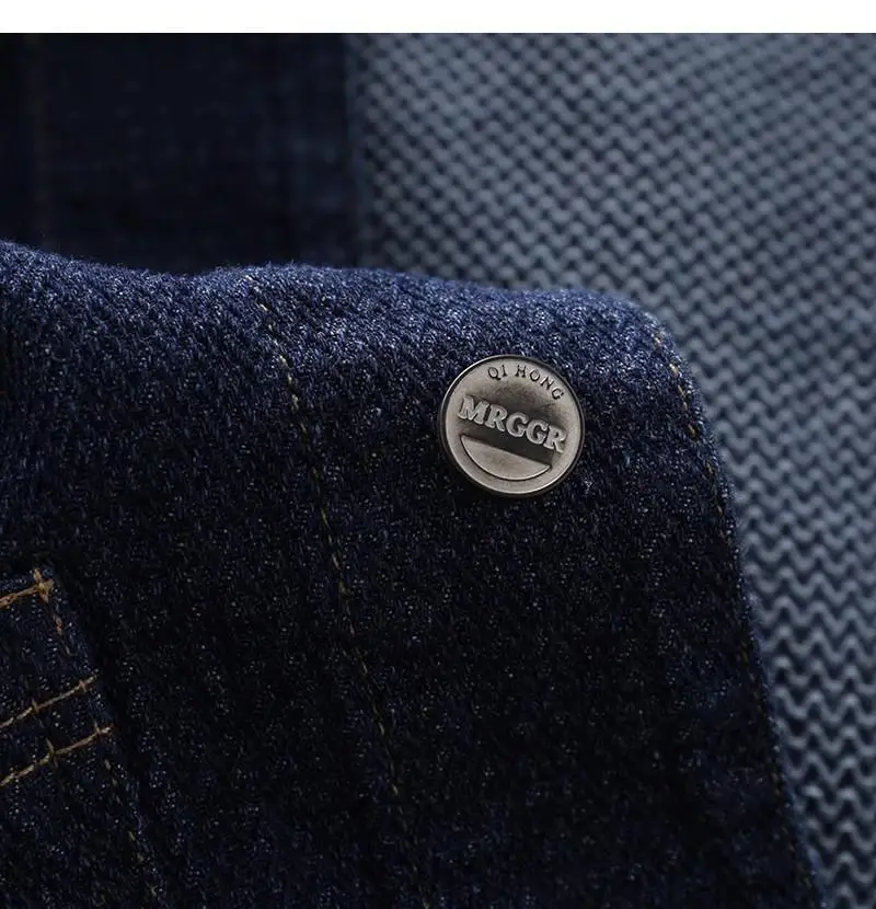 Classic Denim V-Neck Vest for Men Dark Blue — feature 7