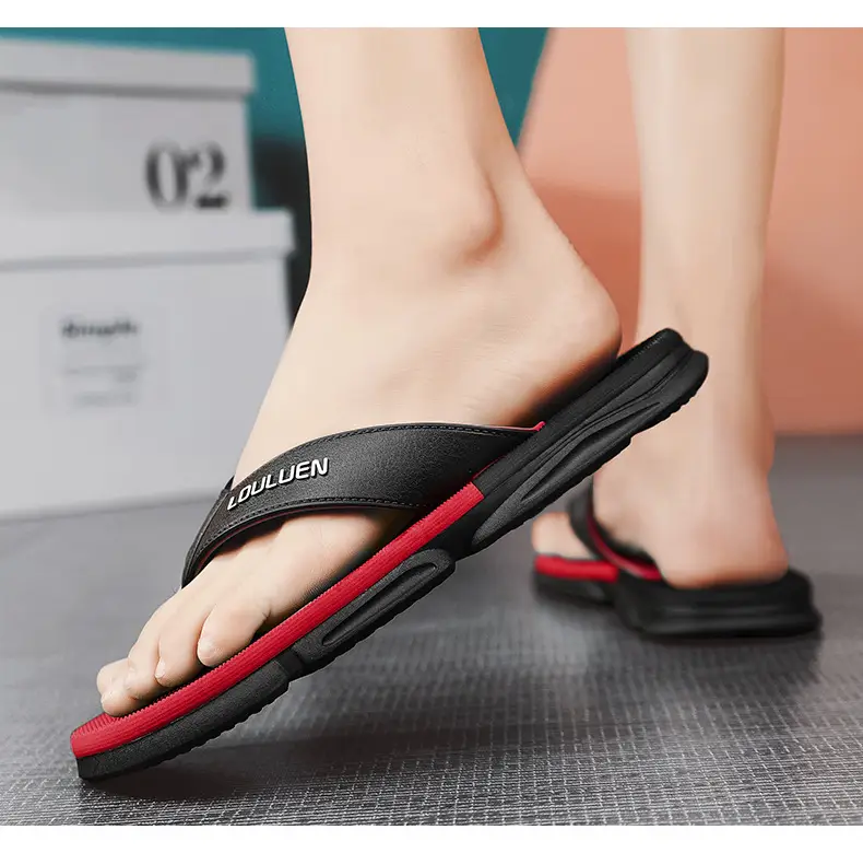 2024 Summer Flip Flops Men's Flip Flops Casual Trendy Non-Slip Personalized Color Matching Fashion Outerwear Sandals for Men — feature 11