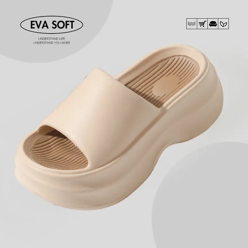 Women EVA White Thick Slippers Lightweight Non-Slip - Image 4