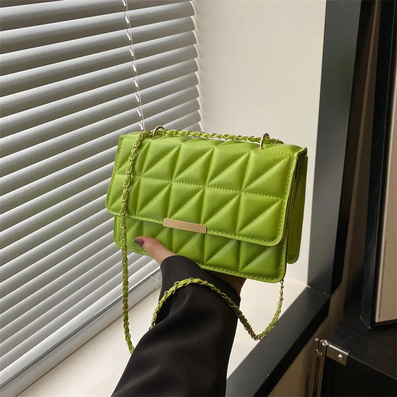 Black Quilted Shoulder Crossbody Bag for Women