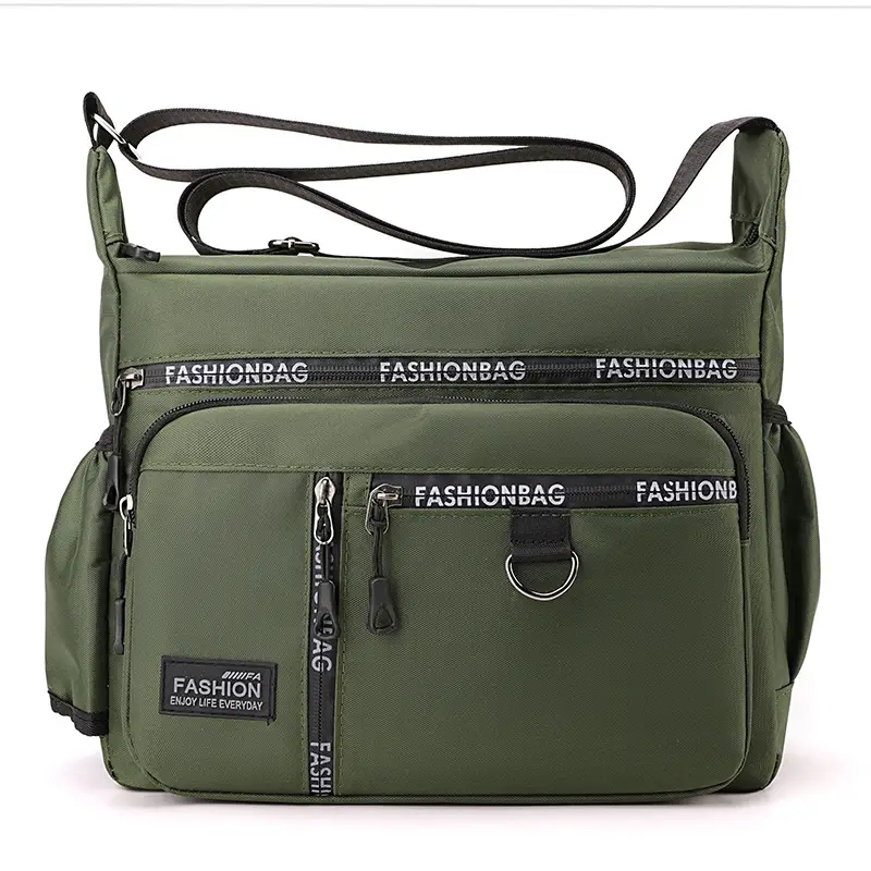 2024 New Men's Black Canvas Crossbody Bag - Image 9