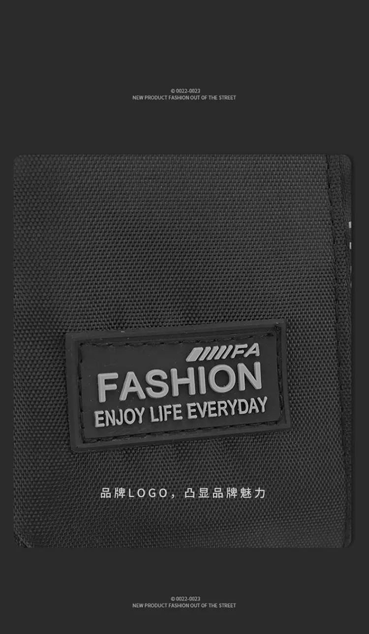 2024 New Men's Black Canvas Crossbody Bag — feature 16