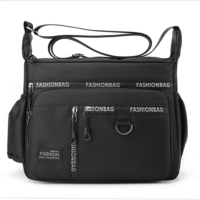 2024 New Men's Black Canvas Crossbody Bag - Image 2