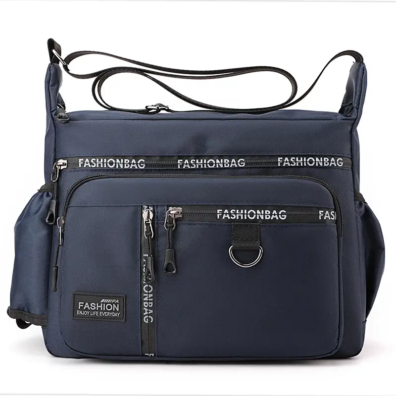 2024 New Men's Black Canvas Crossbody Bag - Image 4