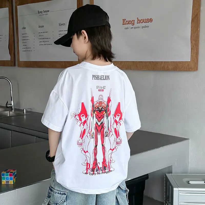 Boys Cotton Graphic T-Shirt White Summer 2025 - Image 10