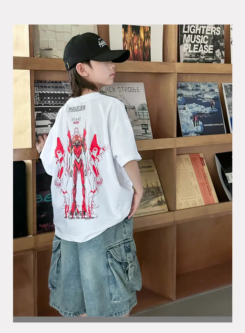 Boys Cotton Graphic T-Shirt White Summer 2025 — feature 13