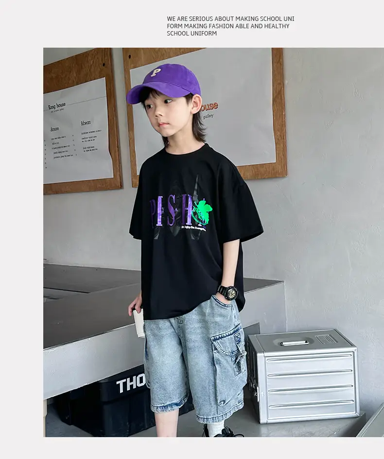 Boys Cotton Graphic T-Shirt White Summer 2025 — feature 9