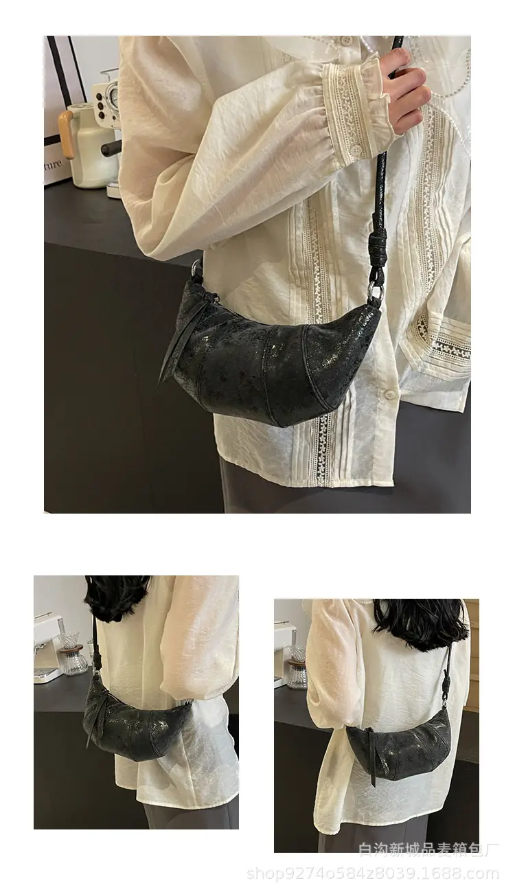 Black French Niche Shoulder Crossbody Bag for Women — feature 14