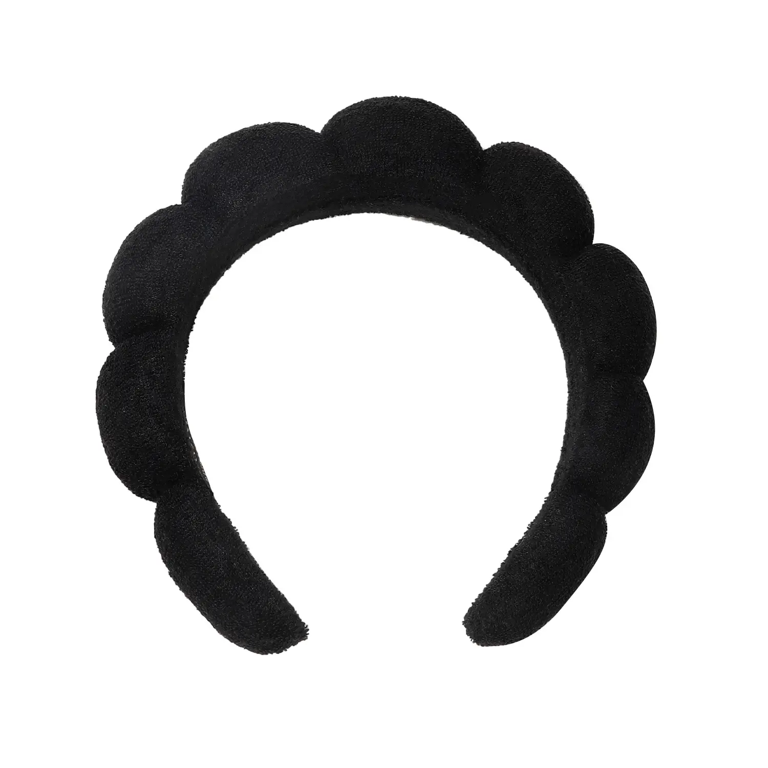 Black Flannel Twist Headband for Women 18x16cm