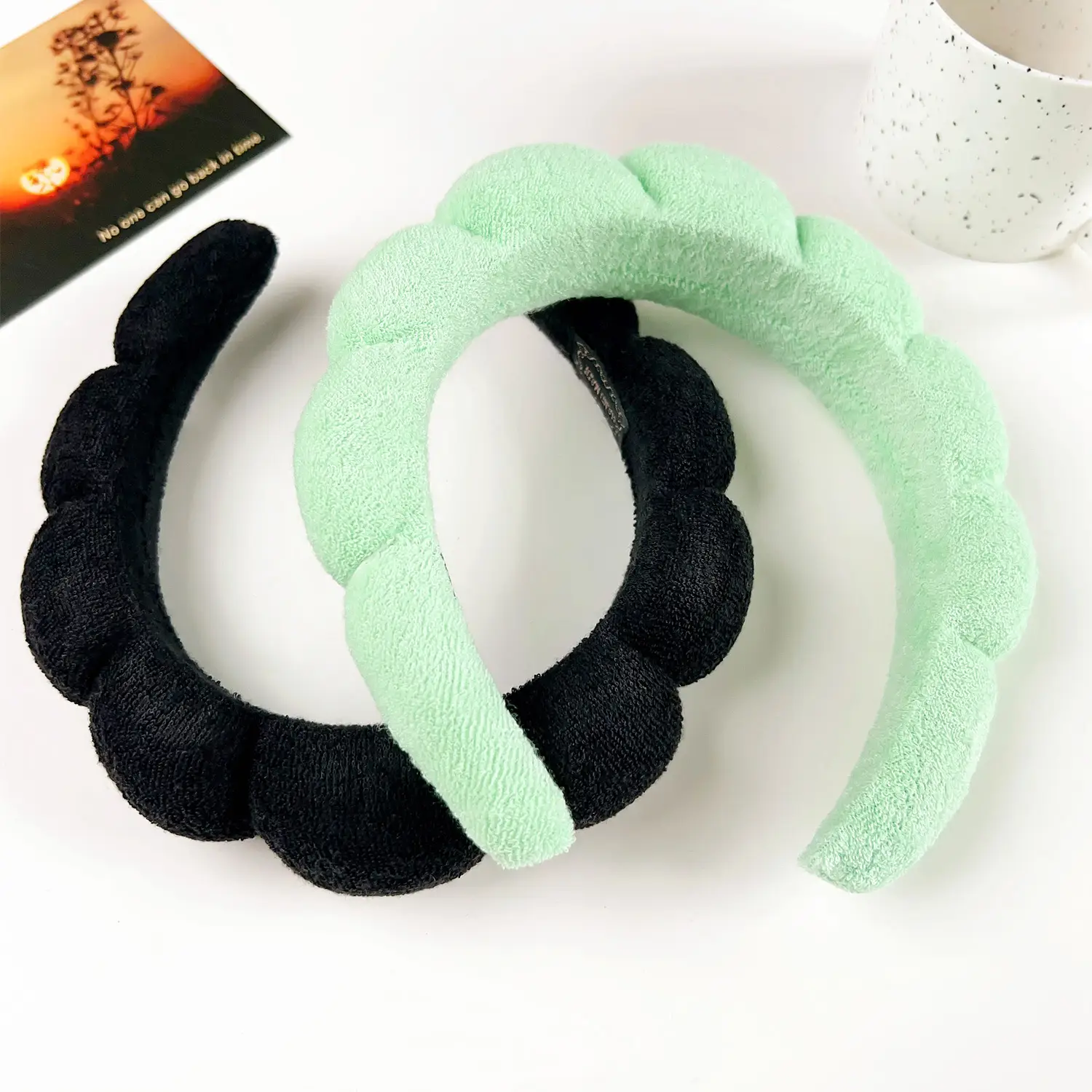 Black Flannel Twist Headband for Women 18x16cm — feature 7