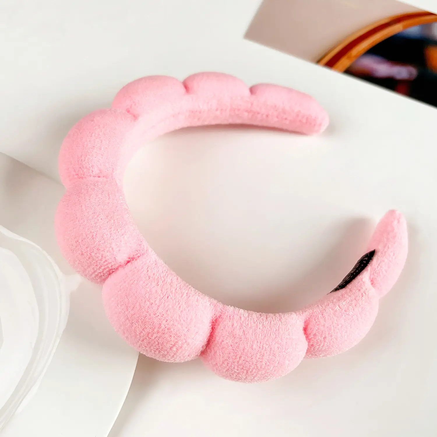 Black Flannel Twist Headband for Women 18x16cm