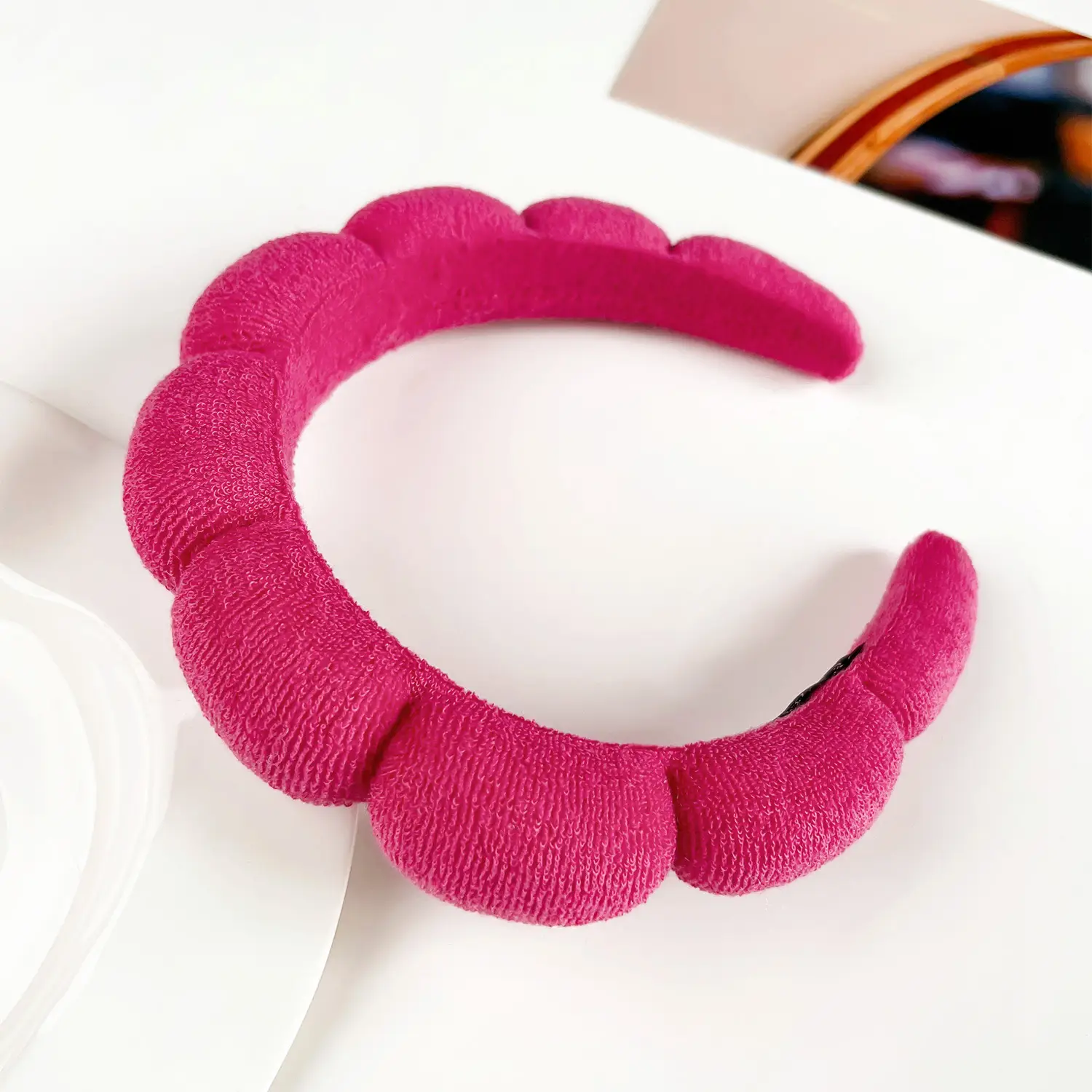 Black Flannel Twist Headband for Women 18x16cm
