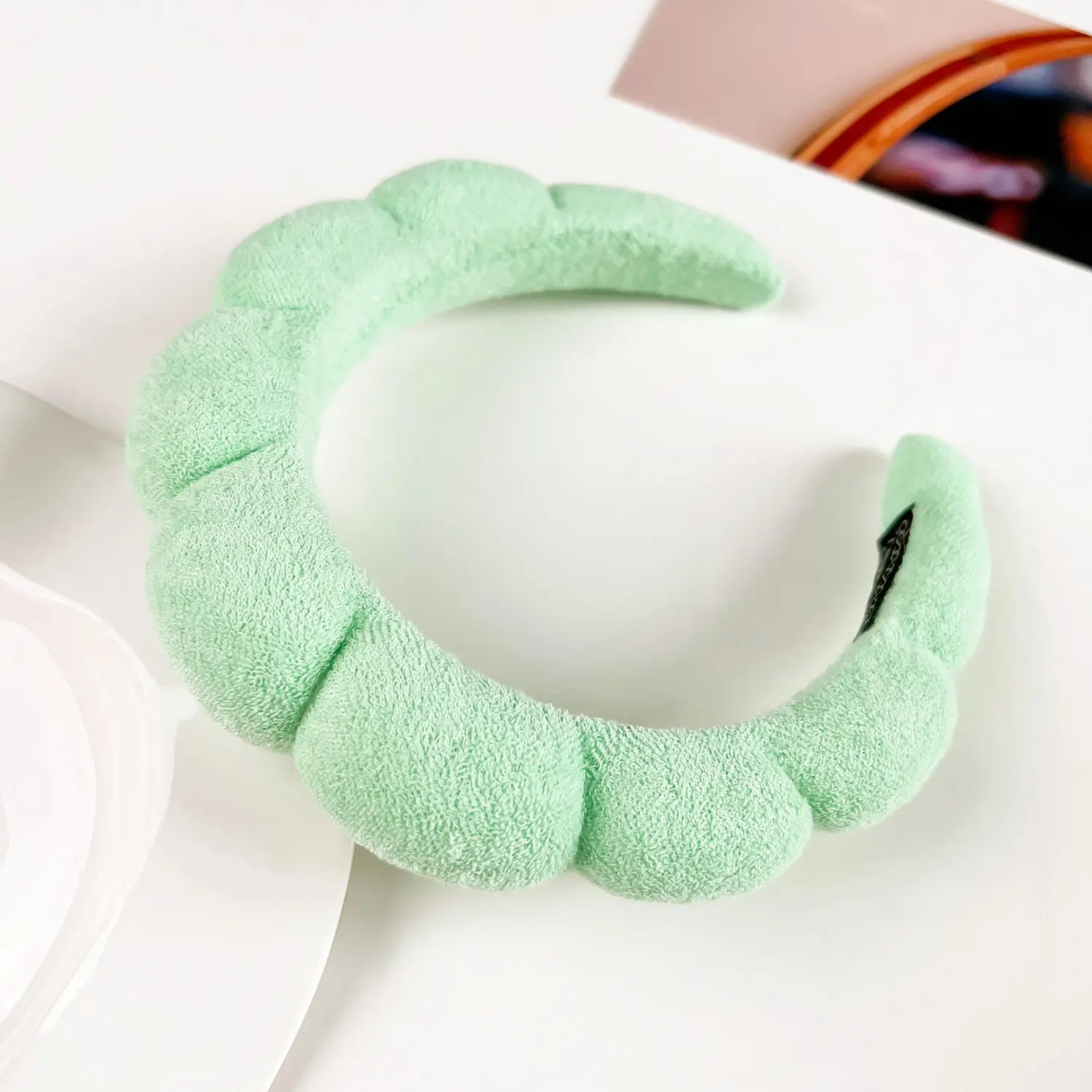 Black Flannel Twist Headband for Women 18x16cm