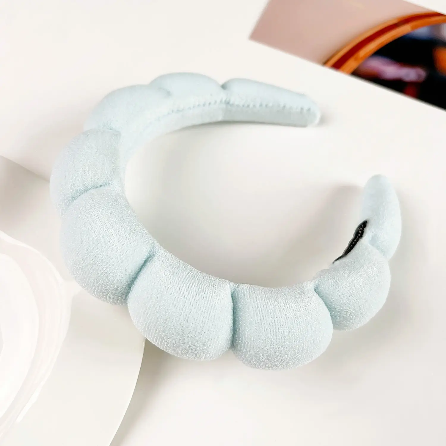 Black Flannel Twist Headband for Women 18x16cm