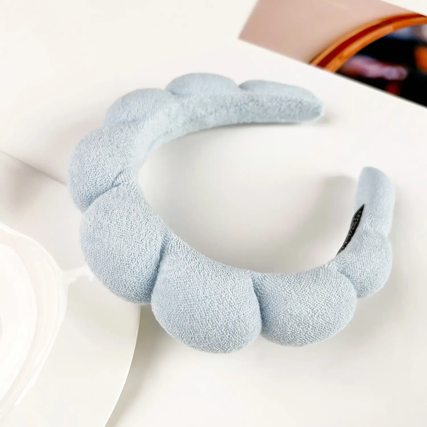 Black Flannel Twist Headband for Women 18x16cm