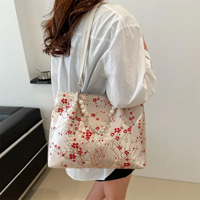 Women's Embroidered Canvas Shoulder Bag 2024 New - Image 6