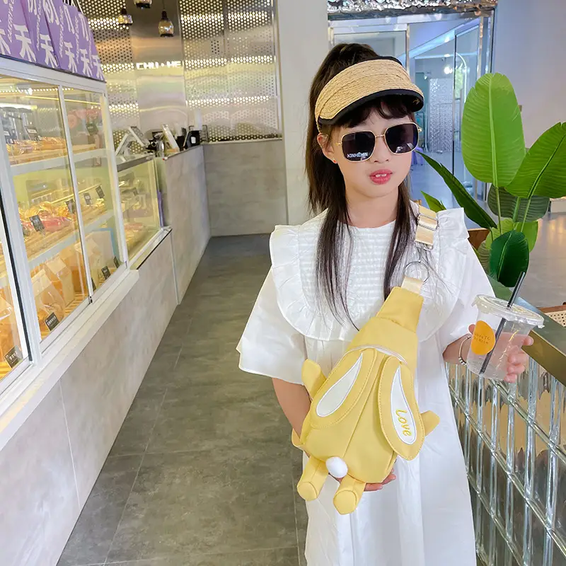 Cute Yellow Rabbit Cartoon Shoulder Bag for Girls