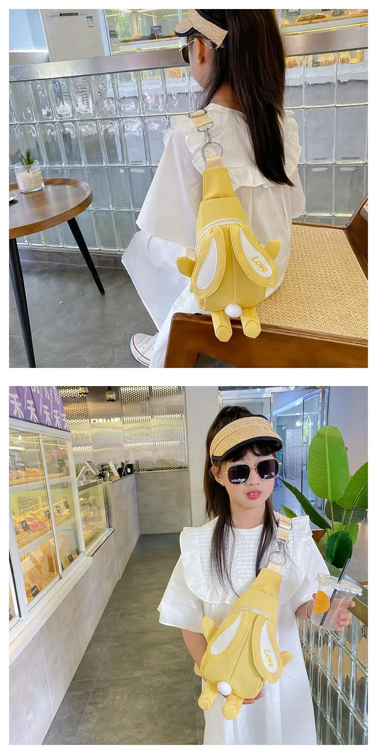 Cute Yellow Rabbit Cartoon Shoulder Bag for Girls — feature 8