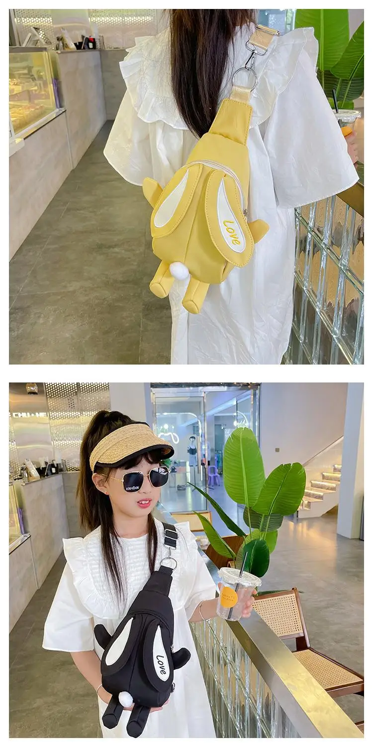Cute Yellow Rabbit Cartoon Shoulder Bag for Girls — feature 9