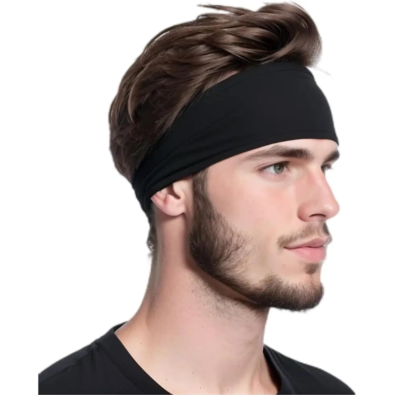 Green Sweat Absorbent Headband for Men - Image 24