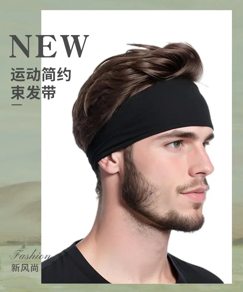 Green Sweat Absorbent Headband for Men — feature 1