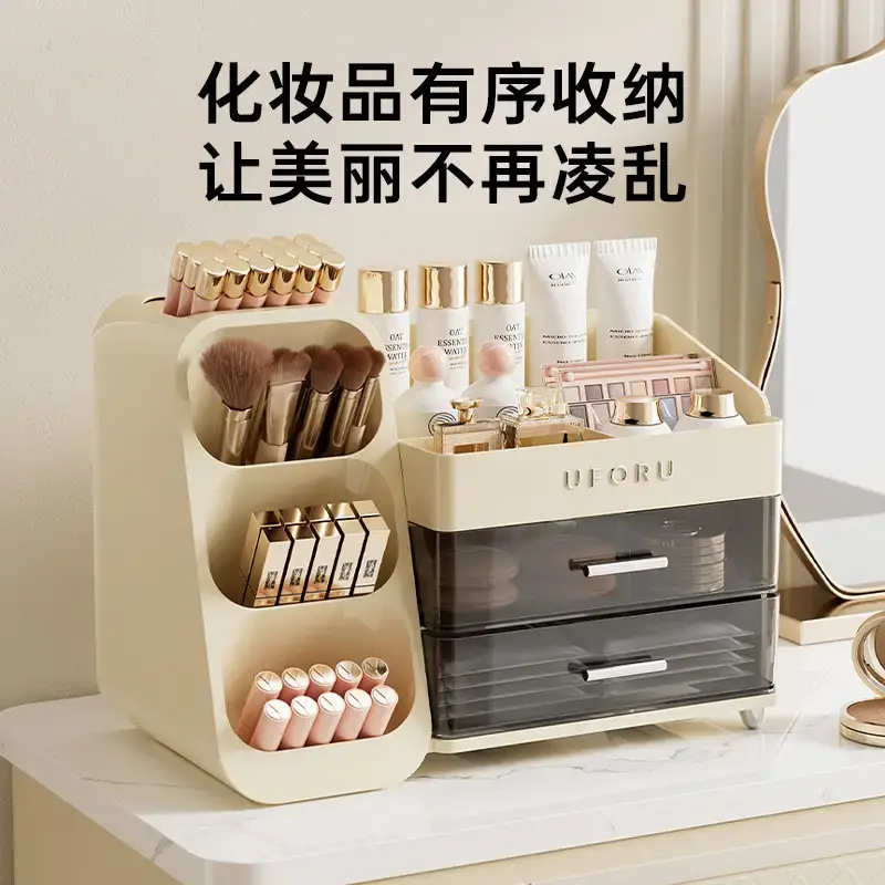 Large Capacity Makeup Storage Box with 3 Drawers - Image 19
