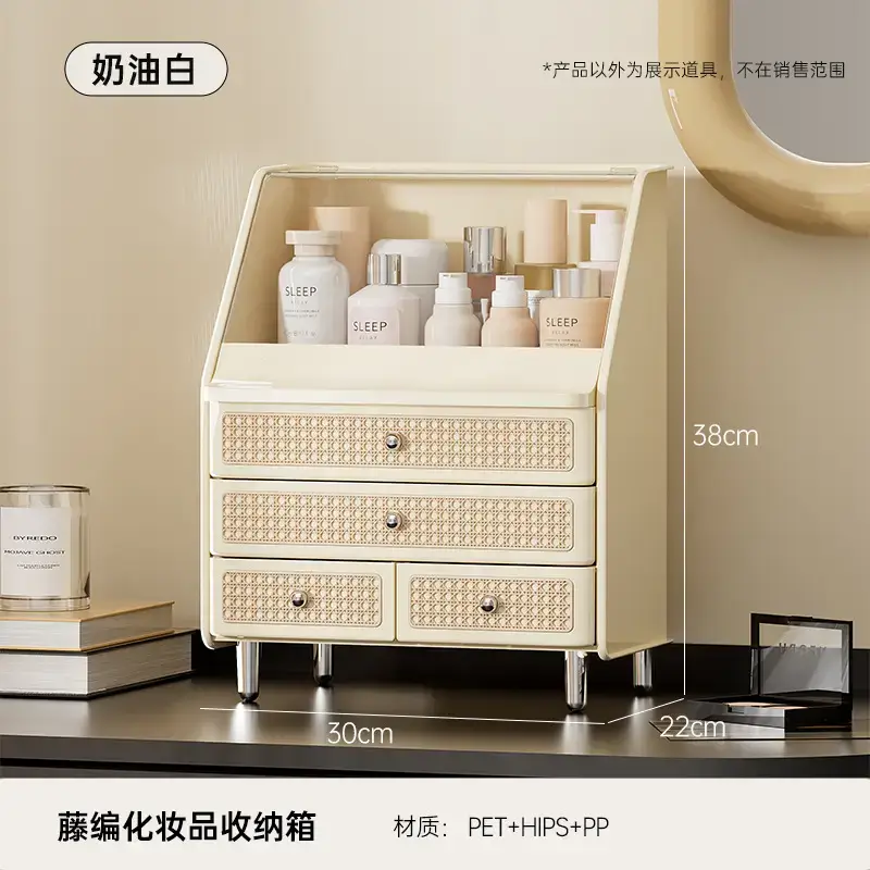 Large Capacity Makeup Storage Box with 3 Drawers - Image 5