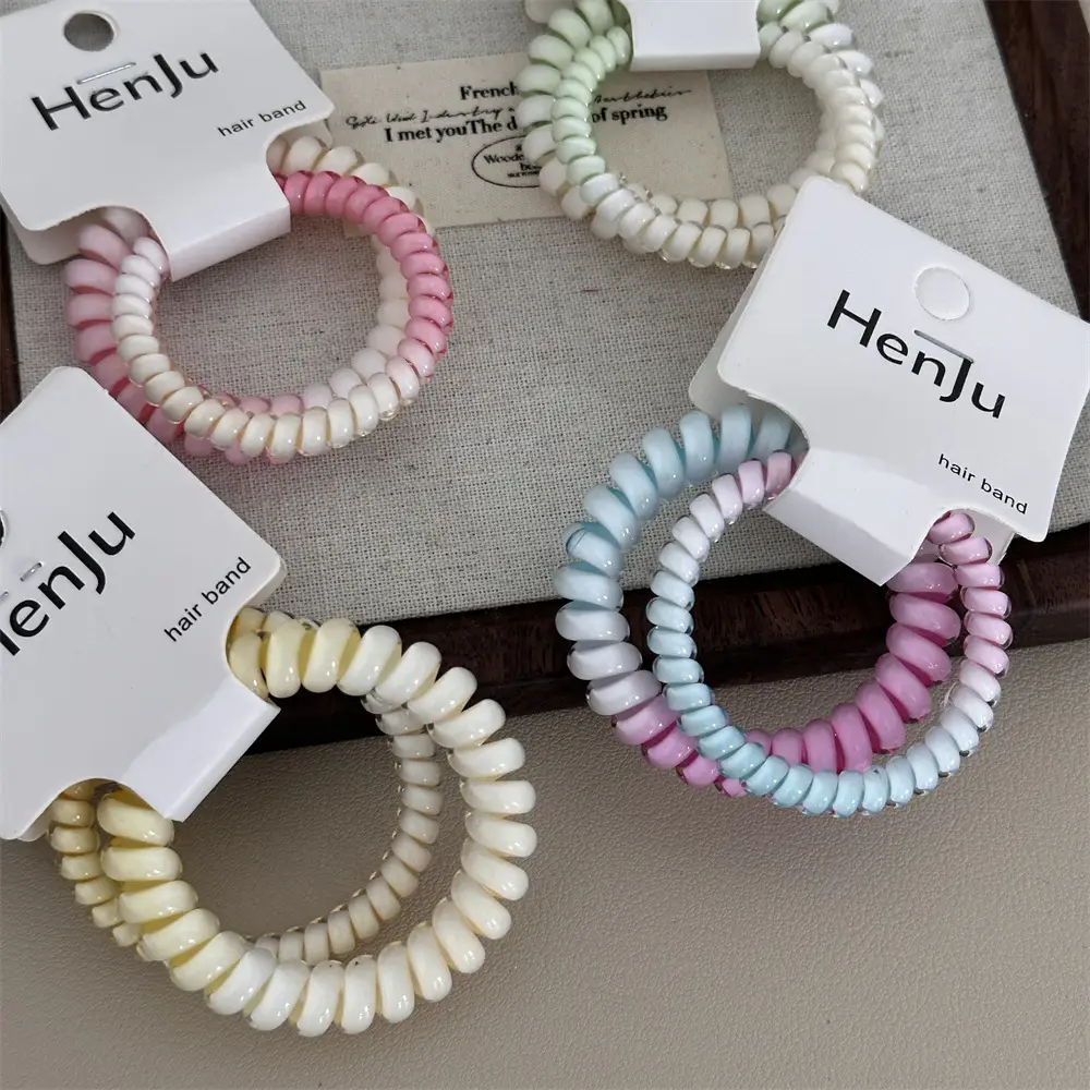 Gradient Color Hair Ties for Women High Elastic Ponytail Ropes