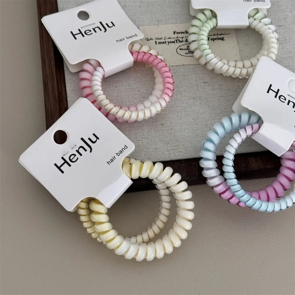 Gradient Color Hair Ties for Women High Elastic Ponytail Ropes
