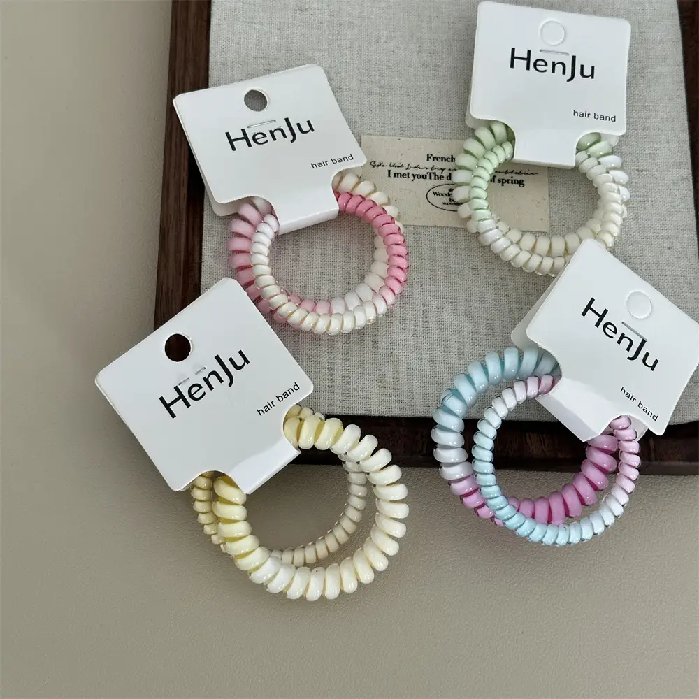 Gradient Color Hair Ties for Women High Elastic Ponytail Ropes