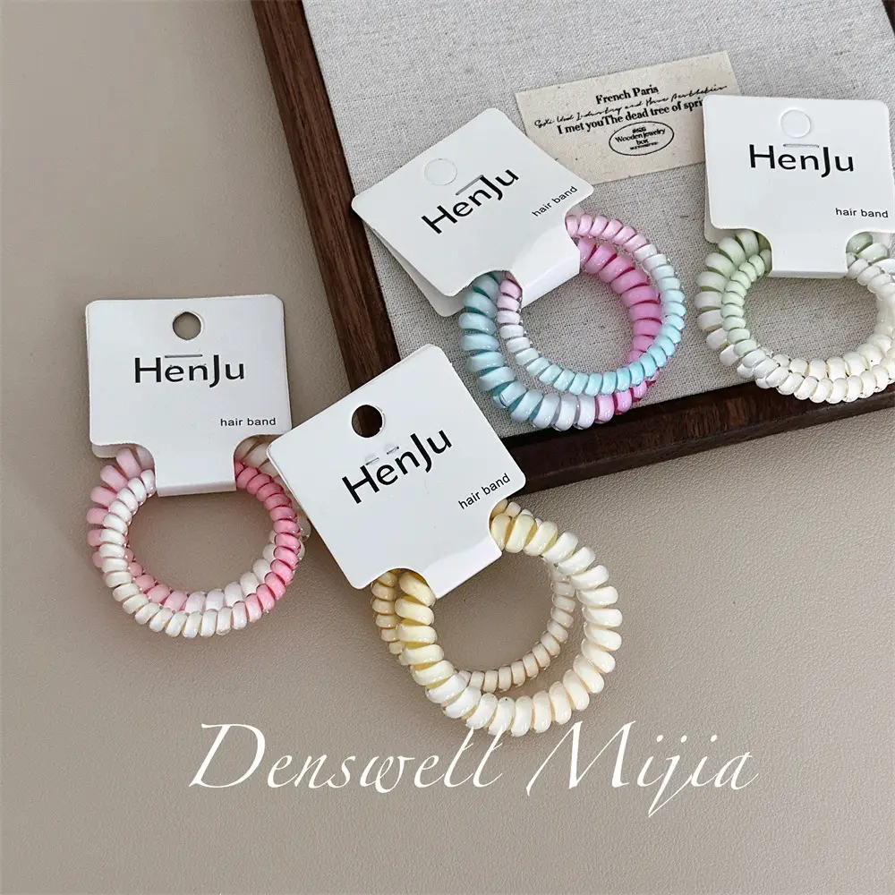 Gradient Color Hair Ties for Women High Elastic Ponytail Ropes — feature 2