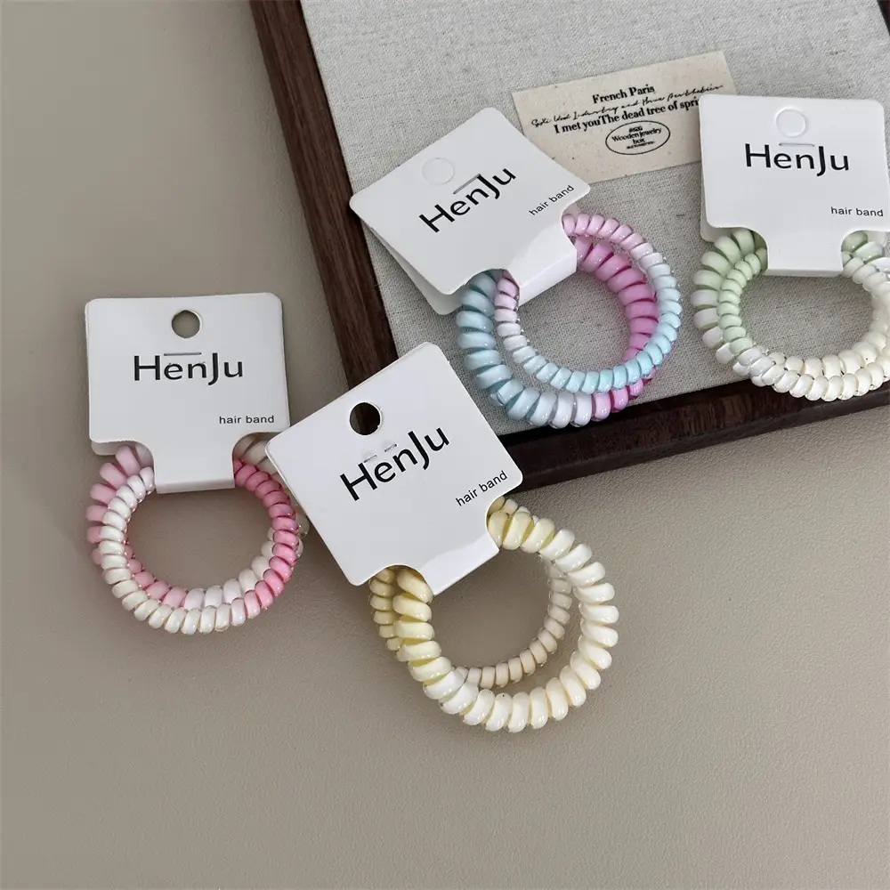 Gradient Color Hair Ties for Women High Elastic Ponytail Ropes — feature 5