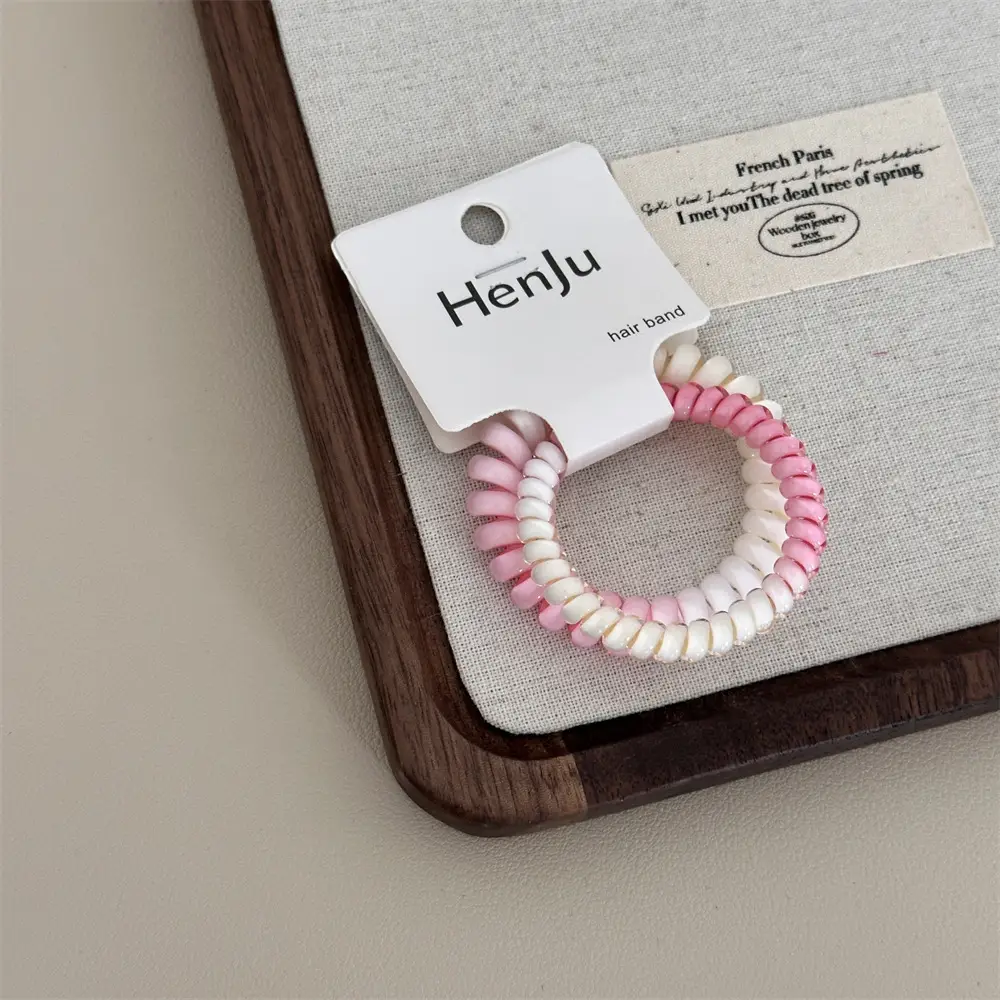 Gradient Color Hair Ties for Women High Elastic Ponytail Ropes — feature 7