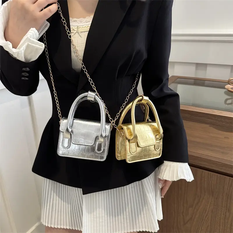 Silver Mini Chain Shoulder Bag for Women 2024 - Image 8