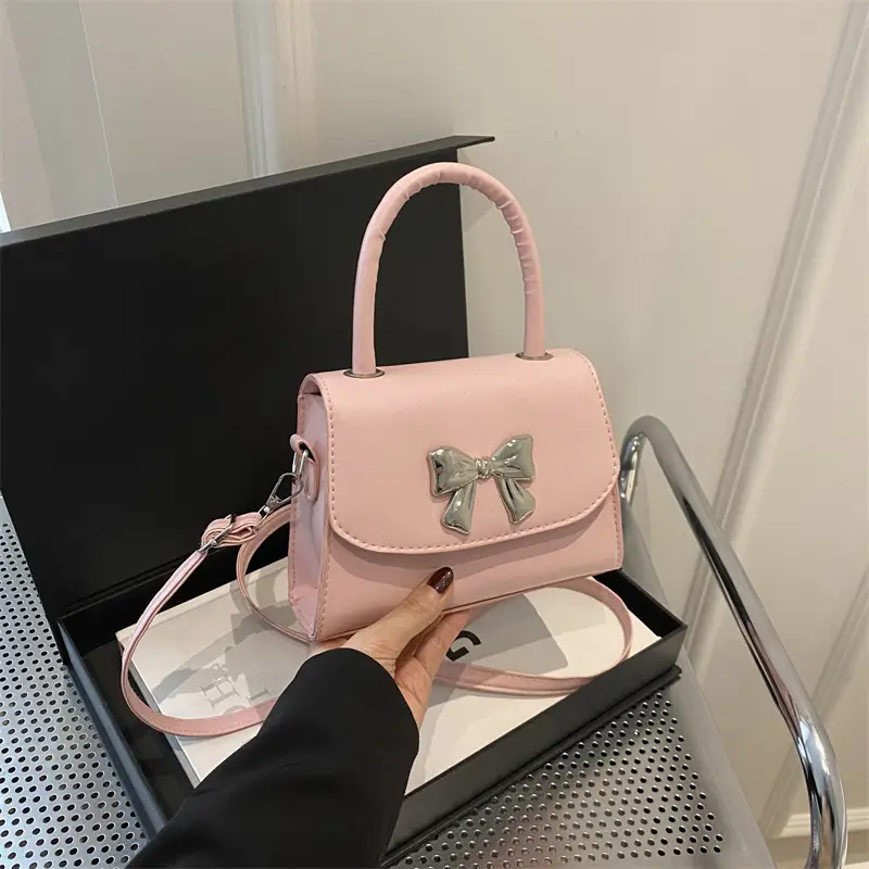 Bow Decorated Shoulder Crossbody Bag for Women