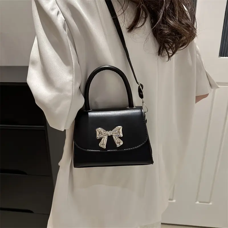 Bow Decorated Shoulder Crossbody Bag for Women
