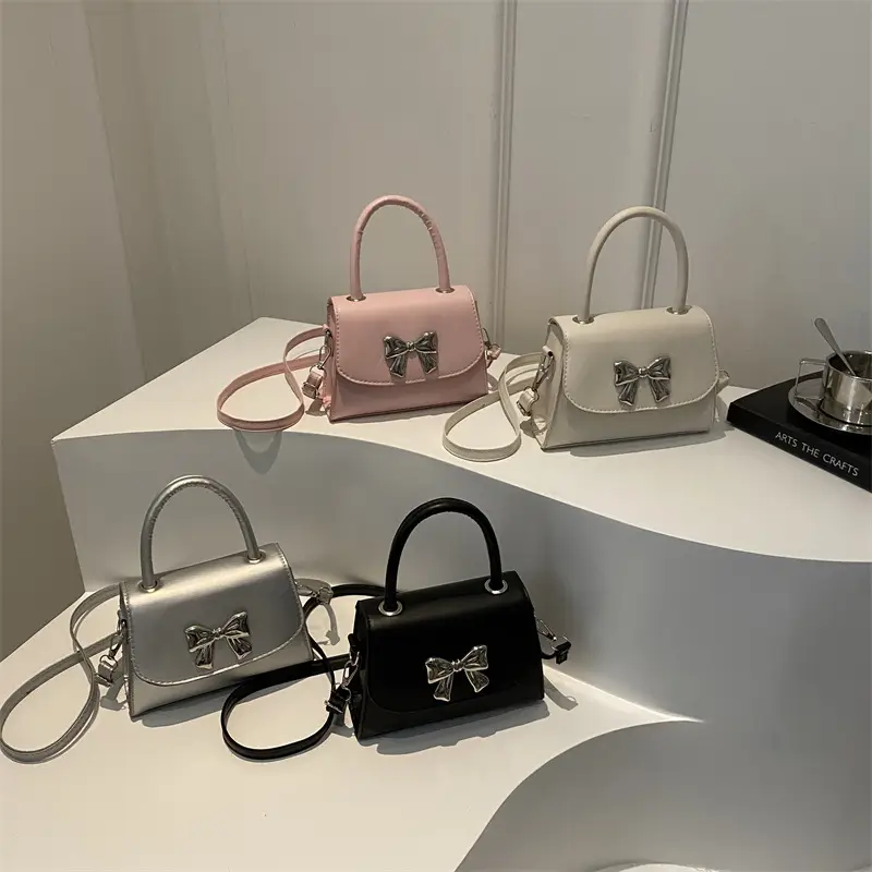 Bow Decorated Shoulder Crossbody Bag for Women