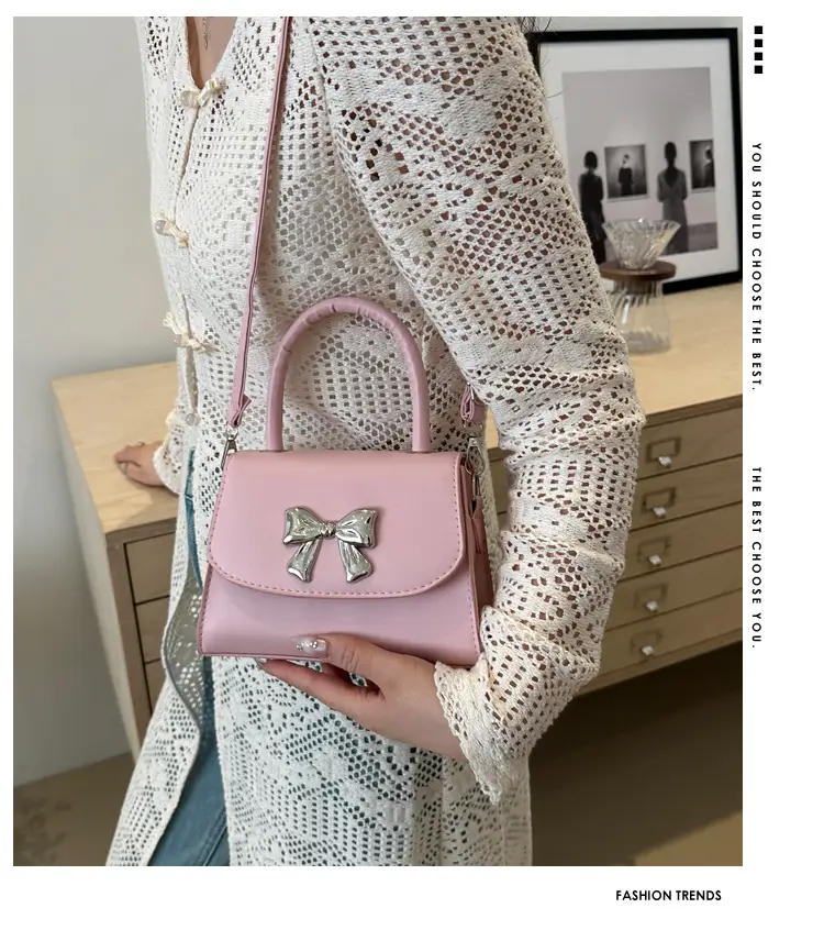 Bow Decorated Shoulder Crossbody Bag for Women — feature 2