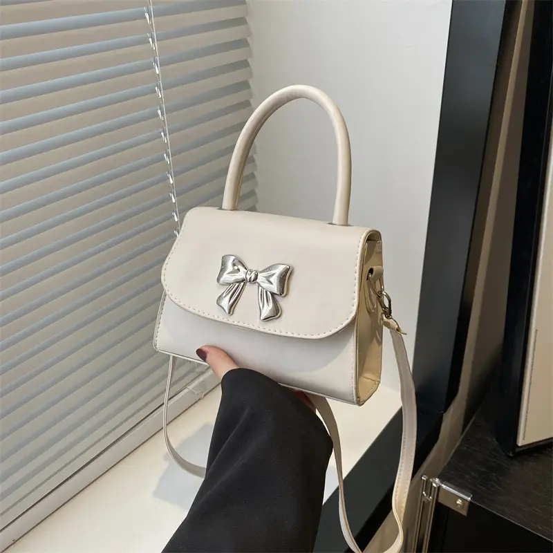 Bow Decorated Shoulder Crossbody Bag for Women