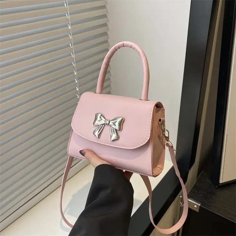 Bow Decorated Shoulder Crossbody Bag for Women