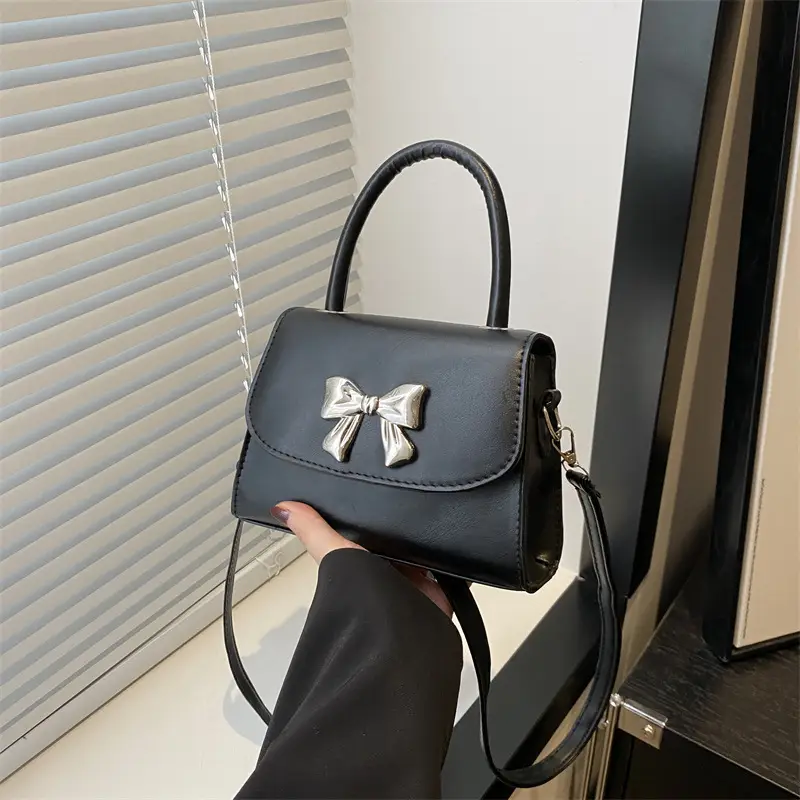 Bow Decorated Shoulder Crossbody Bag for Women